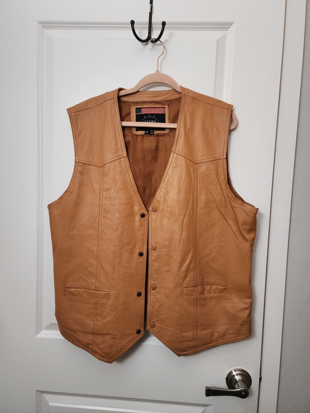 Tan Leather Vest